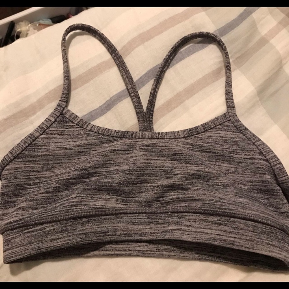 Gray lulu lemon “flow y” gray sports bra never worn